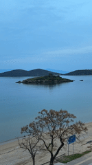 Quiet coastal moment captured at Nea Peramos beach