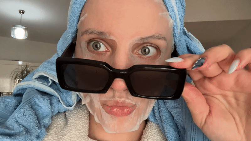 Person conducts morning self-care routine in Esenyurt kitchen