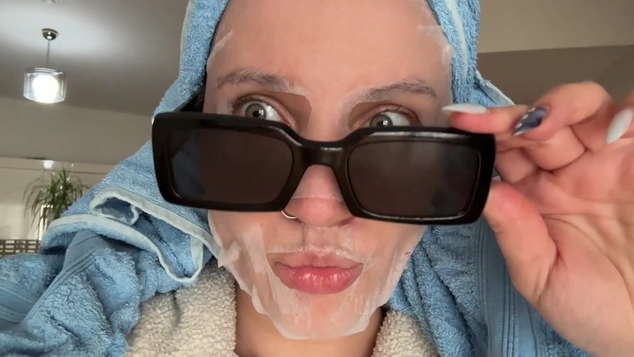 Person conducts morning self-care routine in Esenyurt kitchen