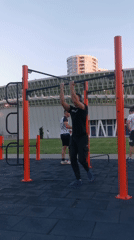 Outdoor fitness session observed near Hotel Bulgaria in Burgas