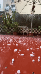 Hailstorm strikes Barcelona rooftops and balconies Tuesday afternoon