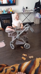 Family moments with infant, woman and bearded man documented