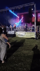 Evening festival with live music in Pomponesco, Italy