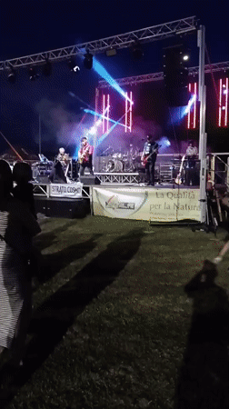 Evening festival with live music in Pomponesco, Italy