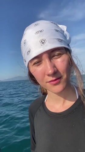Paddleboarding on calm blue water off Nha Trang