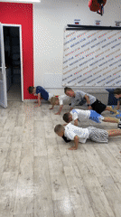 Kids mid-session at a Sochi studio under a 'British Star' banner