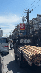 Morning traffic jam clogs North Kuta streets