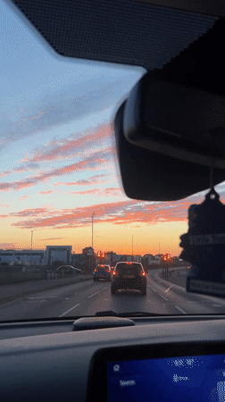 Traffic light changes from red to green in Great Yarmouth