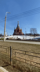 Morning scenes from Izhevsk capture churches and home life