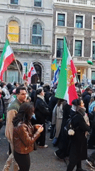 Iranian flag demonstration held in central London