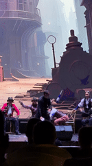 Steampunk circus performs tightrope acts at Manavgat resort venue