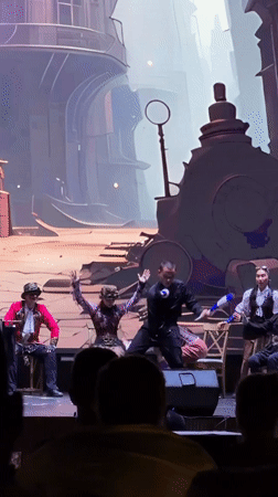 Steampunk circus performs tightrope acts at Manavgat resort venue
