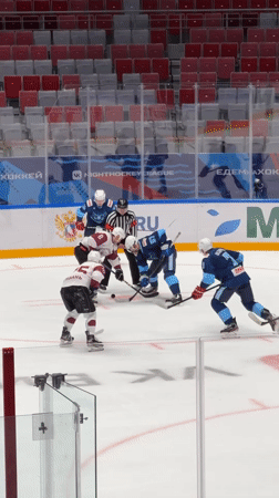 Hockey face-off recorded in Sirius, Russia