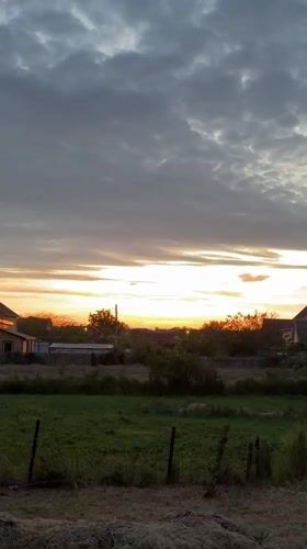 Late sunset observed in rural Taman, Russia