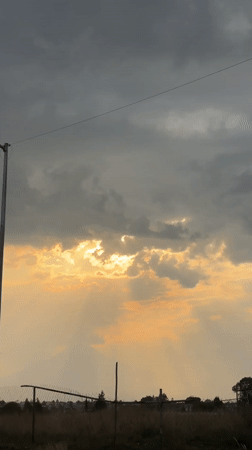 Sunset drive captured on video in Tlaxcalancingo, Mexico