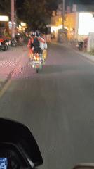 Night moped ride captured on video in North Kuta