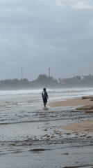 Morning beach life documented in Peleana, Sri Lanka