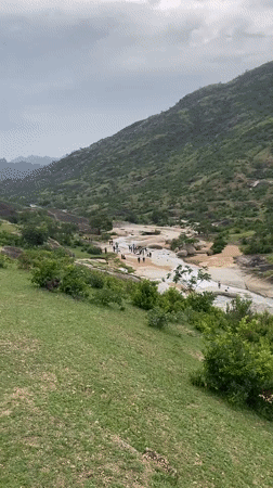 Group explores rocky terrain and waterfalls in Ganawuri, Nigeria