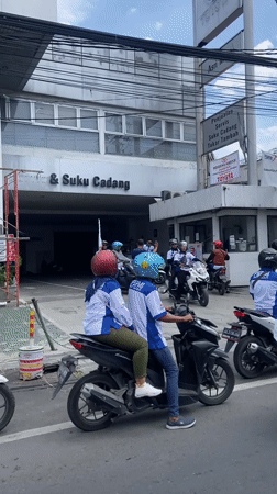 Motorcycle group gathers in Sidoarjo, Indonesia