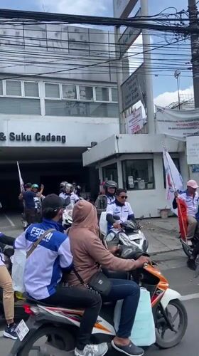 Motorcycle group gathers in Sidoarjo, Indonesia