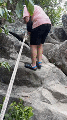 Morning hikers spotted on rocky trails in Nam Ninh Hoa