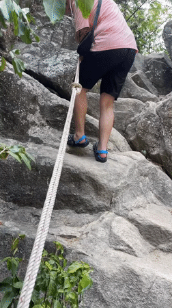 Morning hikers spotted on rocky trails in Nam Ninh Hoa