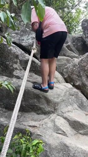 Morning hikers spotted on rocky trails in Nam Ninh Hoa