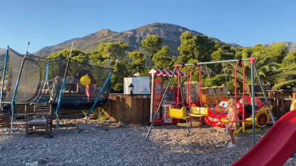 Beachside playground activity in Bar, Montenegro