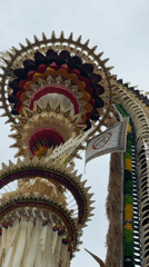 Balinese temple grounds: offerings, sculptures, and ceremonial details