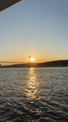 Sunset moments captured along Istanbul's Bosphorus Strait in Üsküdar