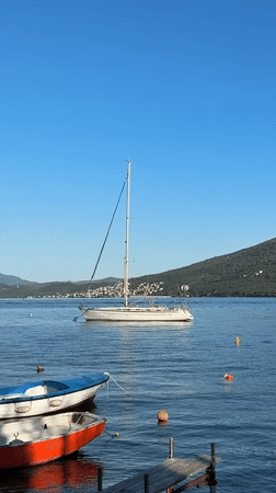 Peaceful afternoon scenes captured in Đenovići waterfront and market