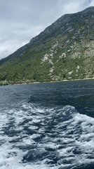 Boat journey recorded on choppy waters near Montenegro coast