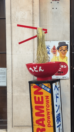 London Chinatown street scene captured with BT Tower backdrop