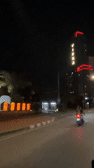 Nighttime street footage captured in Pattaya City commercial district