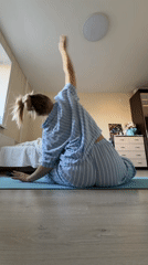 Early Morning Yoga Session Captured in Izhevsk Apartment