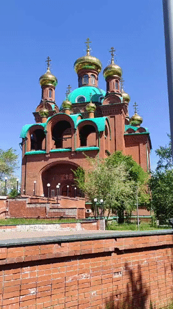 Cathedral of Annunciation documented in Pavlodar, Kazakhstan morning