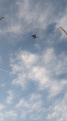 Slingshot ride launches passengers skyward at Spanish fairground