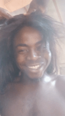 Morning hair care session captured on video
