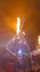 Nighttime carnival lights up Luxembourg City streets