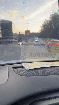 Emergency crews respond to intersection accident in Ljubljana