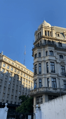 Buenos Aires architectural landmarks documented in evening walking tour