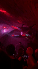 DJ performs at brick-ceiling nightclub in Turin early morning