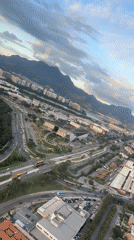 Aerial footage captures Rio's urban landscape from moving platform