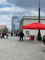 Afternoon street life documented across central Warsaw districts