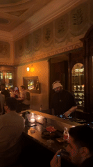 DJ performs at Tbilisi bar amid warm lighting
