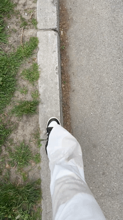Morning pedestrian activity and bakery display observed in Belgrade