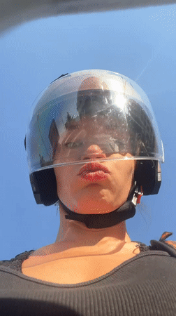 Helmet close-ups from a ride in Budva, Montenegro