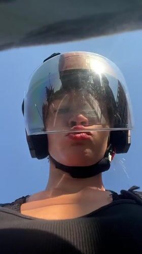 Helmet close-ups from a ride in Budva, Montenegro