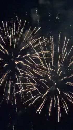 Fireworks Display Lights Up Evening Sky Over Yerevan