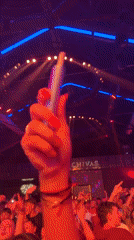 Nightlife scene inside a Burgas club or concert venue